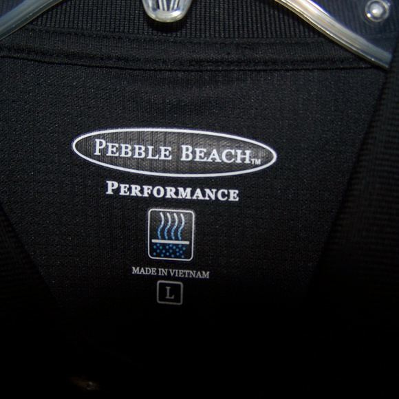 PEBBLE BEACH PERFORMANCE BLACK GOLF POLO S2834 - Picture 2 of 7